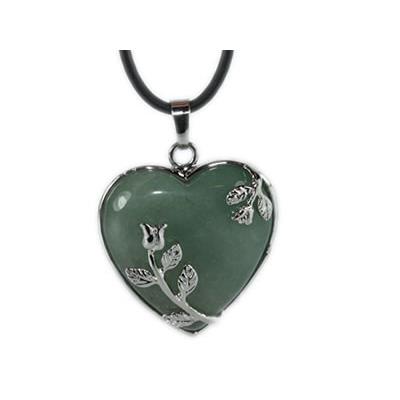 Pendentif Coeur en Aventurine Verte (3 cm) Romantic