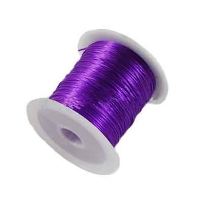 Bobine de Fil de Fibre Elastique Violet - Diamètre 0,8 mm (11 mètres)