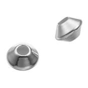 Perle Toupie Lisse 5x3 mm en Argent 925 (Lot de 5 perles)