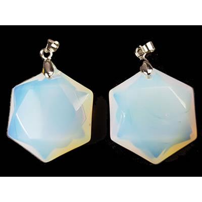 Pendentif Sceau de Salomon en Opalite