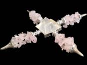 Générateur d'énergie en Quartz Rose et pierres chips