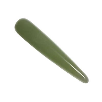 Pointe ou Bâton de Massage en Jade de Chine Lisse (9 à 10 cm)