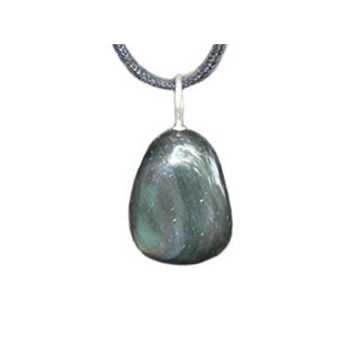 Obsidienne Oeil Céleste Pendentif pierre roulée (2 à 2,5 cm)