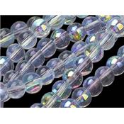 Perle en Verre Claire avec reflets 6 mm (Par Lot de 10 Perles)