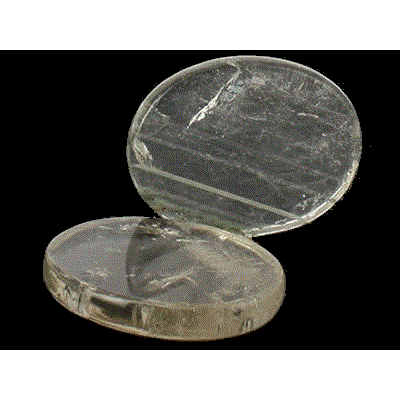 Quartz Fumé galet pierre plate (4,5x3,5x0,7 cm)