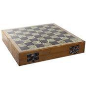 Jeu d'Echecs en Soapstone Plateau 20x20 cm en Coffret