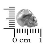 Tête de mort ou Skull 9x7 mm en Argent 925