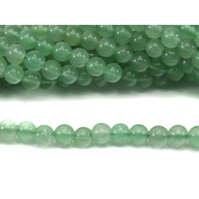 Aventurine Verte Perle Ronde Lisse Percée 4 mm (Lot de 20 perles)
