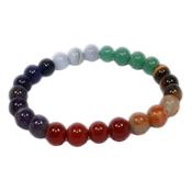 Bracelet 7 Chakras en Pierre Boule de 8 mm