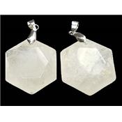Pendentif Sceau de Salomon en Cristal de Roche