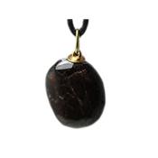 Pendentif de Grenat Rouge pierre plate