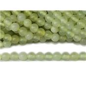 Jade de Chine Perle Ronde Lisse Percée 8 mm (Lot de 10 perles)