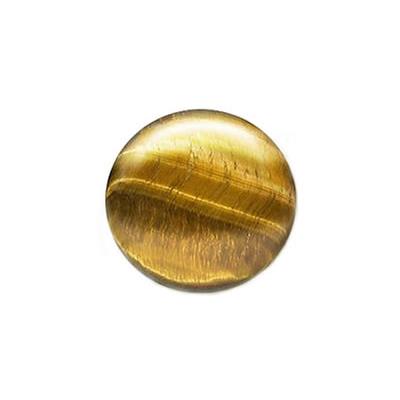 Cabochon rond 18 mm en Oeil de Tigre pierre gemme