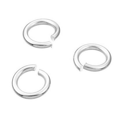 Anneau Simple Rond Ouvert 4,6 mm en Argent 925 (Lot de 10 anneaux)
