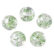 Perle en Résine Verte Lisse 6 mm (Par Lot de 5 Perles)