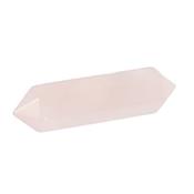 Pointe d'Acupuncture et de Massage en Quartz Rose bi termine (32x8 mm)