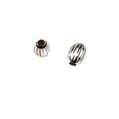 Perle Ovale avec Rainures 4,6x3 mm en Argent 925 (Lot de 5 perles)