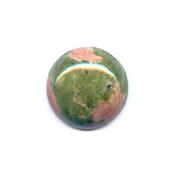 Cabochon rond 18 mm en Unakite pierre gemme