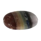 7 Chakras galet worry stone ou pierre pouce