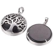 Pendentif Arbre de Vie Agate Noire