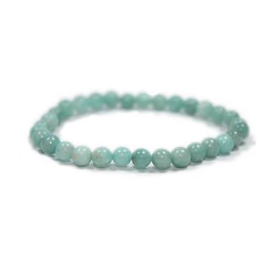 Bracelet Amazonite du Brésil en Pierre Boule de 6 mm