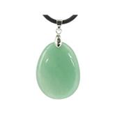 Pendentif d'Aventurine Verte pierre plate