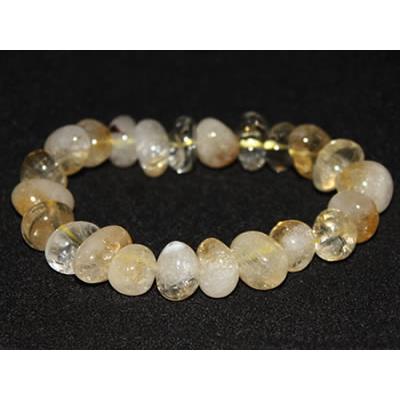 Bracelet Citrine en Pierres Roulées Naturelles