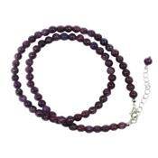 Collier Lpidolite Violette en Pierre Boule de 8 mm