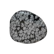 Obsidienne Neige galet pierre plate (3 à 4 cm)