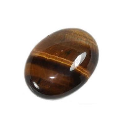 Oeil de Tigre cabochon pierre polie 40x30 mm