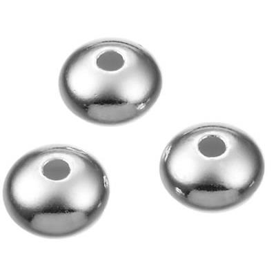 Perle Soucoupe Lisse 6x4 mm en Argent 925 (Lot de 2 perles)