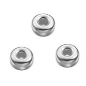Séparateur Cylindre Strié 5x3 mm en Argent 925 (Lot de 5 séparateurs)