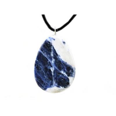 Pendentif de Sodalite pierre plate