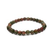 Bracelet Unakite en Pierre Boule de 6 mm