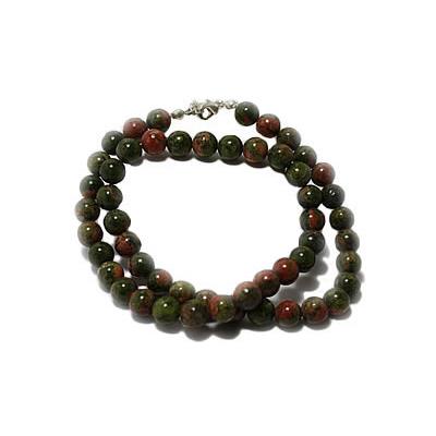 Collier Unakite en Pierre Boule de 6 mm