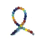 Bracelet 7 Chakras en Pierre Boule de 6,5 mm et Fermoir magnétique