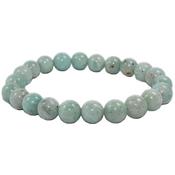 Bracelet Amazonite du Brésil en Pierre Boule de 8 mm