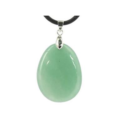 Pendentif d'Aventurine Verte pierre plate