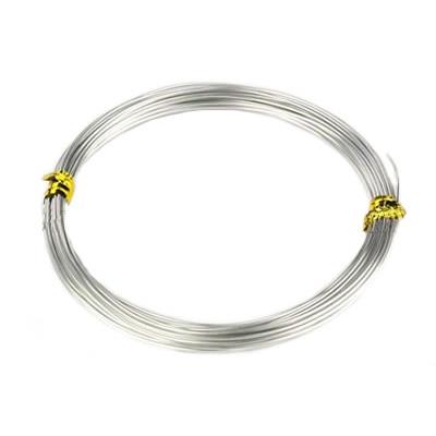 Bobine de Fil d'Aluminium Argenté - Diamètre 0,8 mm (10 mètres)