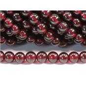 Grenat Rouge Perle Ronde Lisse Percée 4 mm (Lot de 20 perles)