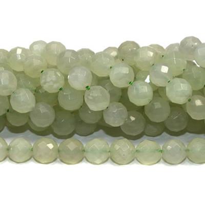 Jade de Chine Perle Ronde Facettée Percée 6 mm - 64 Facettes (Lot de 20 perles)