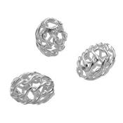 Perle Ovale Collant 4x5,4 mm en Argent 925 (Lot de 5 perles)