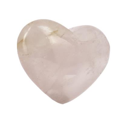 Quartz Rose galet pierre Coeur (4,5 cm)