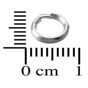 Anneau Double Rond Brisé 7 mm en Argent 925 (Lot de 5 anneaux)