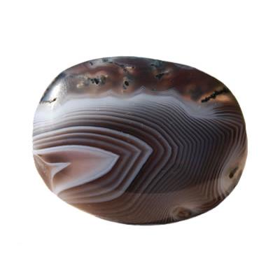 Agate de Botswana galet pierre plate (3 à 4 cm)