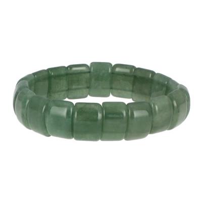 Bracelet Aventurine Verte en Pierre Plaquette de 10x15 mm