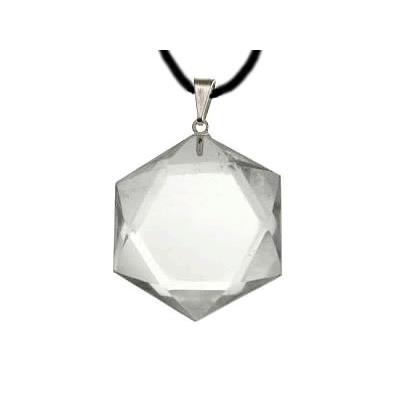 Pendentif Sceau de Salomon en Cristal de Roche