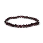 Bracelet Grenat Rouge en Pierre Boule de 6 mm