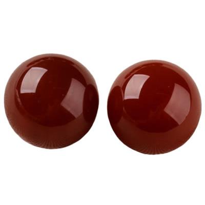 Perle ronde lisse en Agate Rouge non percée de 16 mm