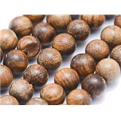 Perle en Bois de Padouk Africain 6 mm (Par Lot de 5 perles)
